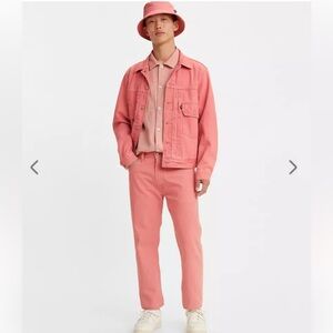 LEVI'S 551Z Authentic Straight Crop‎ Madder Ntrls Jeans Pink Men's 28 Denim